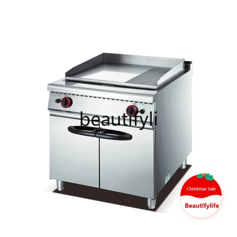 

Gas, commercial large cabinet fried steak stove double temperature control snack stove catering equipmentX