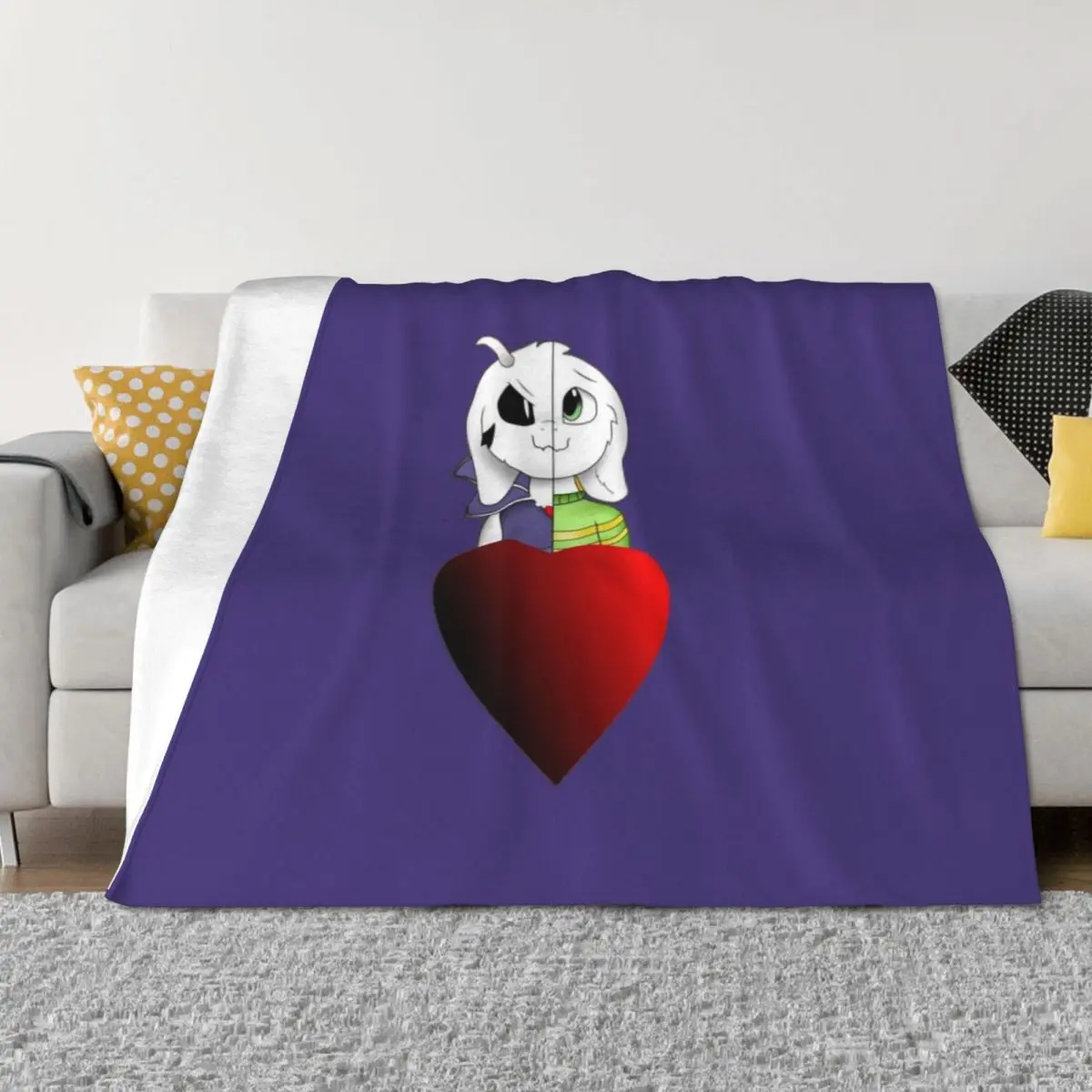

Asriel Dreemurr 2 faced Throw Blanket Softest Thin blankets ands valentine gift ideas Blankets