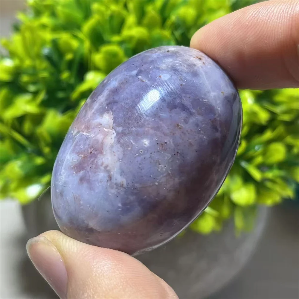 

Crystal Natural Purple Agate Palm Stone Quartz Feng Shui Energy Mineral Gemstone Meditation Healing Gem Home Decoration