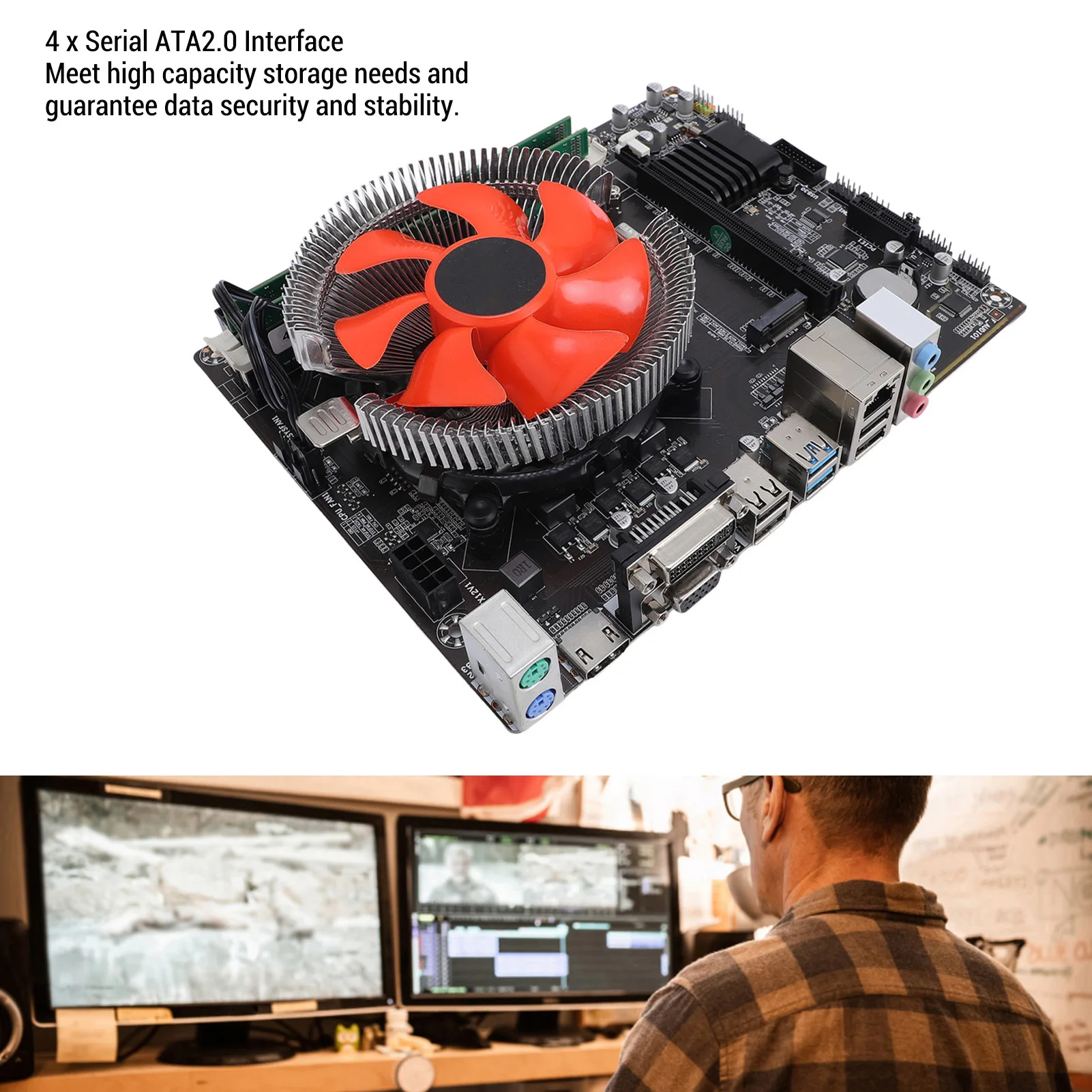 

Desktop Computer Mainboard Double Channel for I7 4770 Processor 8G DDR3 Memory Motherboard Multiphase Power for Replacement