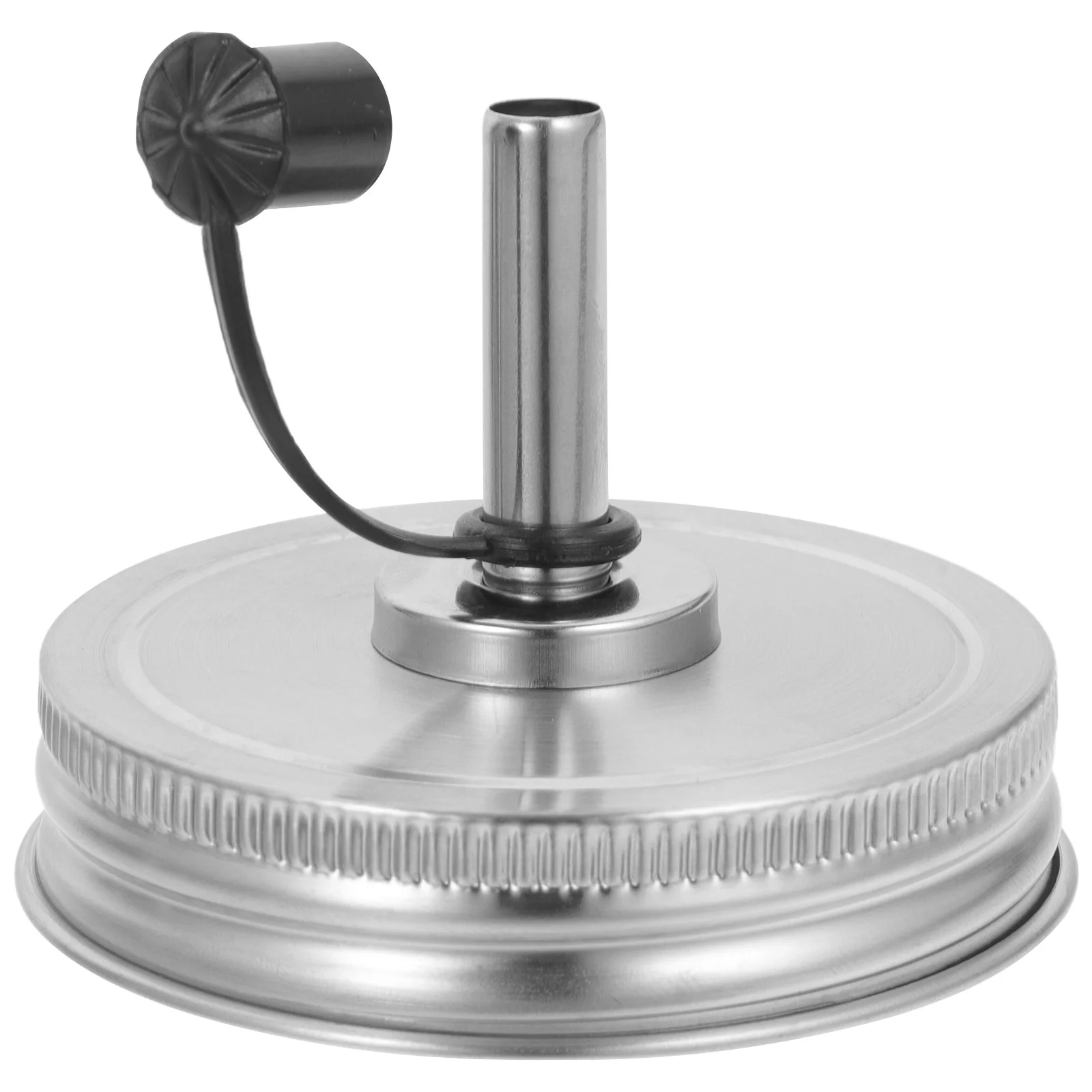 

Oil Spout Lid Stainless Steel with Silicone Fit for Wide Mouth Jars No Mess Pouring for Oils Dressings Vinegars Jar