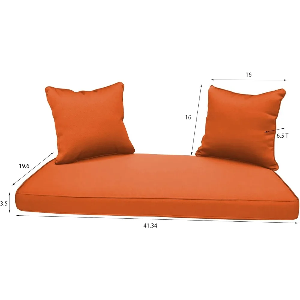 Columpio de mimbre para porche con cojín