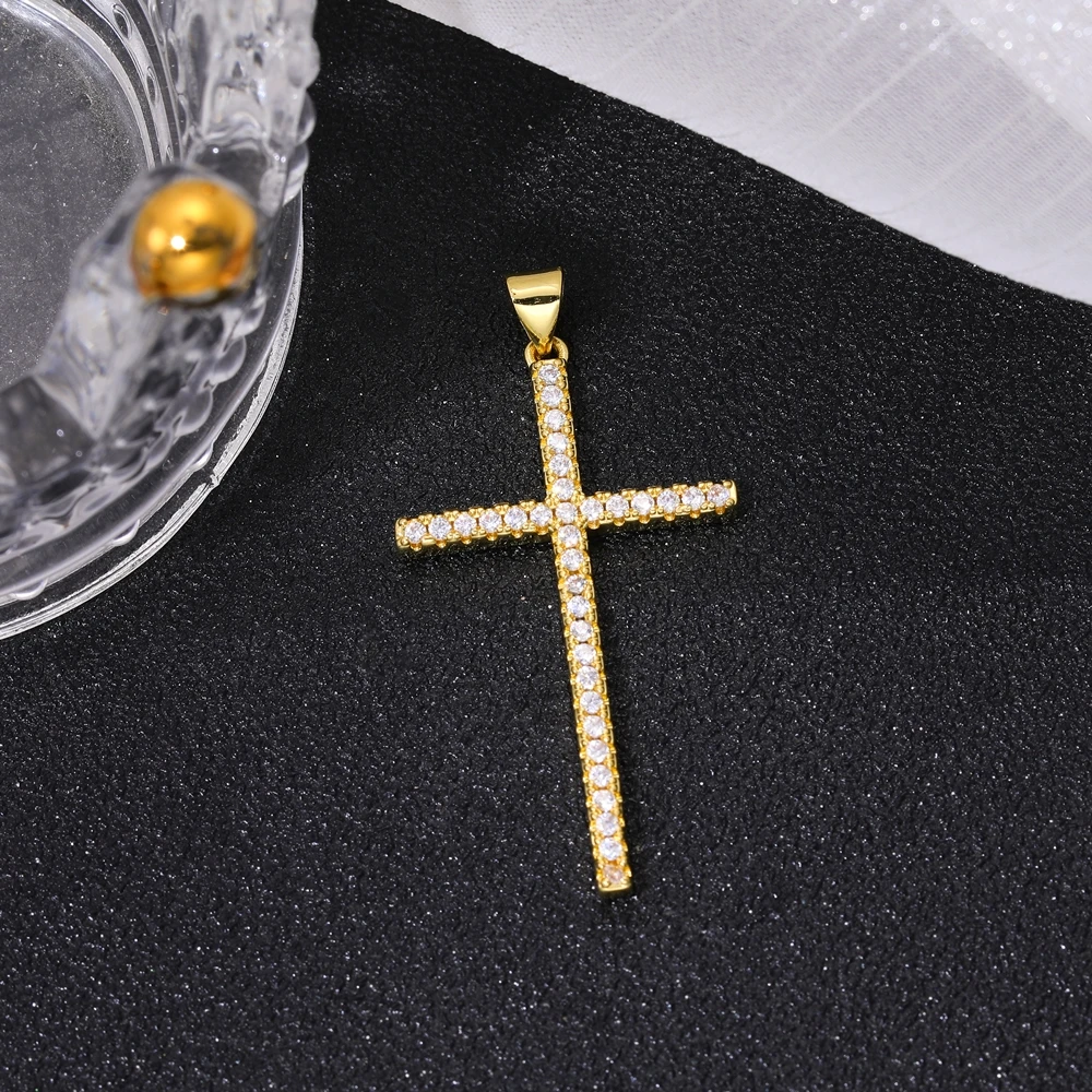 Juya 18 Karat echt vergoldeter religiöser Rosenkranz, christlich-katholisches Kreuz, Anhänger, Schmuckherstellung, Zubehör, Kunsthandwerk, böser Blick, Charms – Detail 27