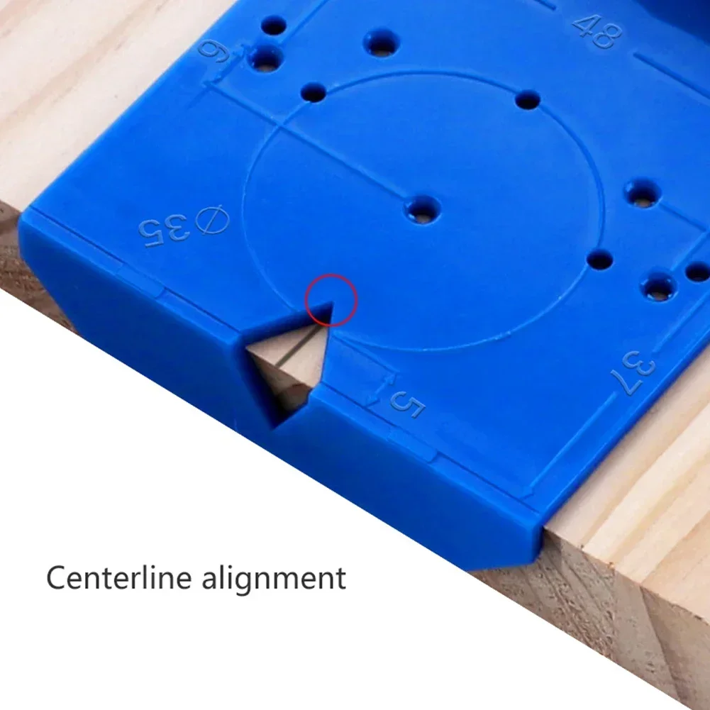 Imagem -06 - Dobradiça Buraco Jig para Carpintaria Modelo Guia Localizador de Furos Gabinete Dobradiça da Porta Instalar Faça Você Mesmo Abs 35 mm 40 mm