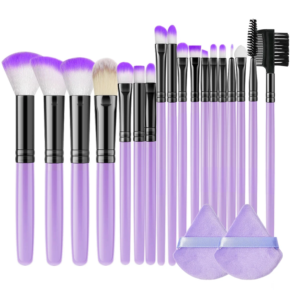 18 Stück Make-up Pinsel Set mit Podwer Puff Lidschatten Foundation Kosmetik Puder Rouge Mischung Schönheit Instrumente Make-up-Tools