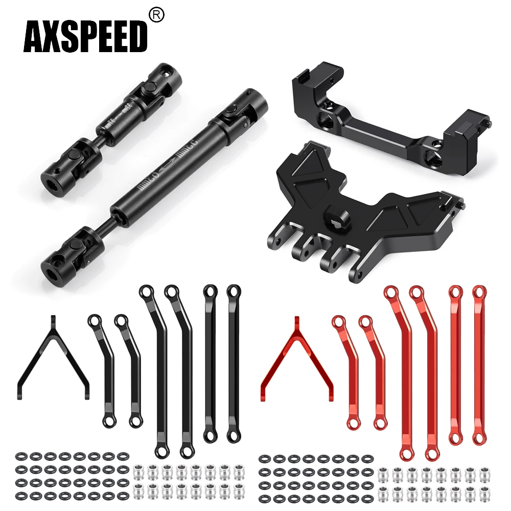 AXSPEED الوفير جبل/جسم السيارة شل دعم قوس/مجموعة الربط/محور محرك لقطع غيار السيارات الزاحفة المحورية SCX24 GX470 1/24 RC
