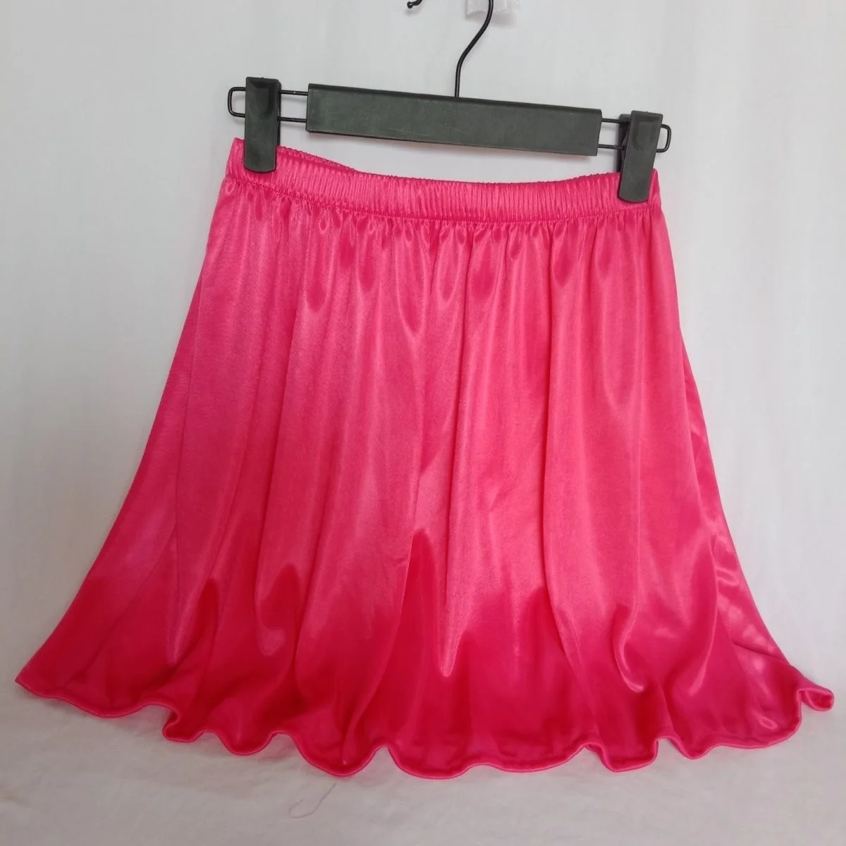 42-45cm Length Summer Thin Satin Silk Sexy Women High Waist Yoga Sleeping Skirt Loose Gym Bottoms