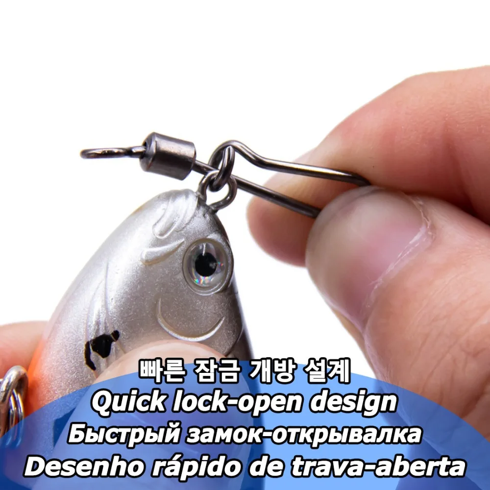 

Rotating Ring Fishing Tackle Fishing Rolling Swivels Snap Fishing Swivels Snap Fishing Connector Tackles T-Shaped Swivel