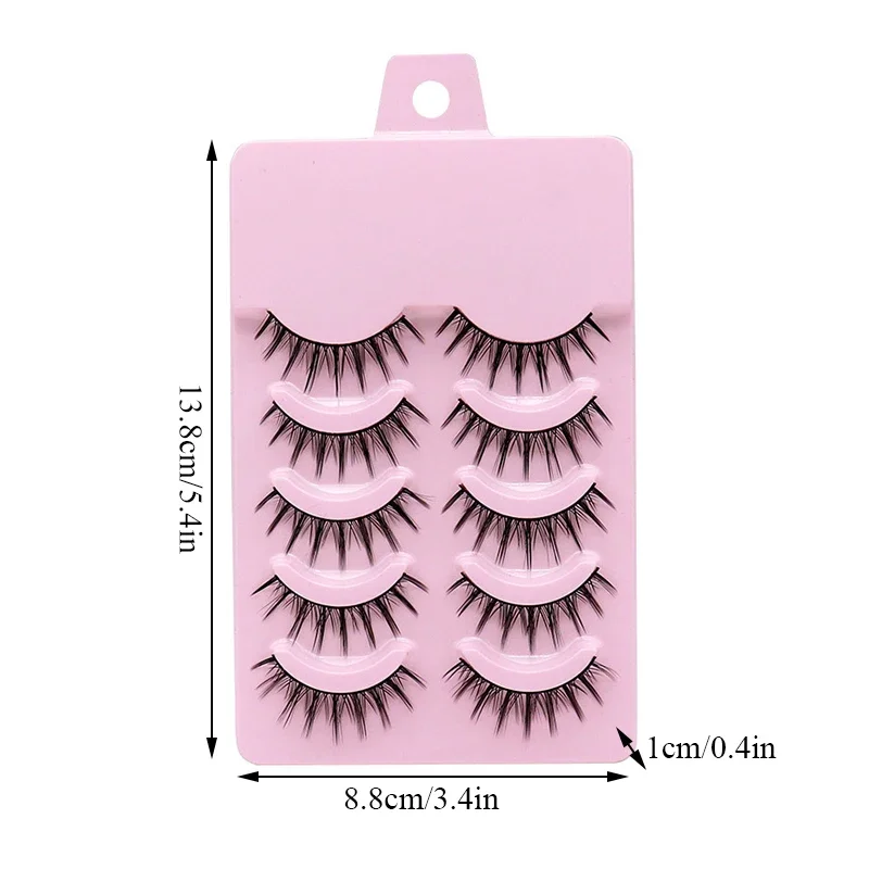 Cosplay Lash Extension False Eyelashes 5 Pairs 3d Bunch Japanese Fairy Lolita Eyelashes Daily Eye Makeup Tool Mink Lashes 2021