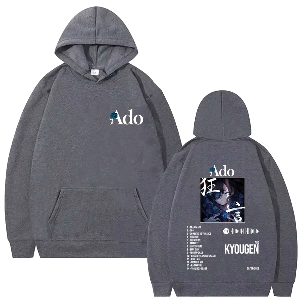 Ado Kyougen Album Graphic Hoodie Men Women Fashion Japanese Style Hooded Tracksuit Male Vintage Casual Fleece Pullover Hoodies