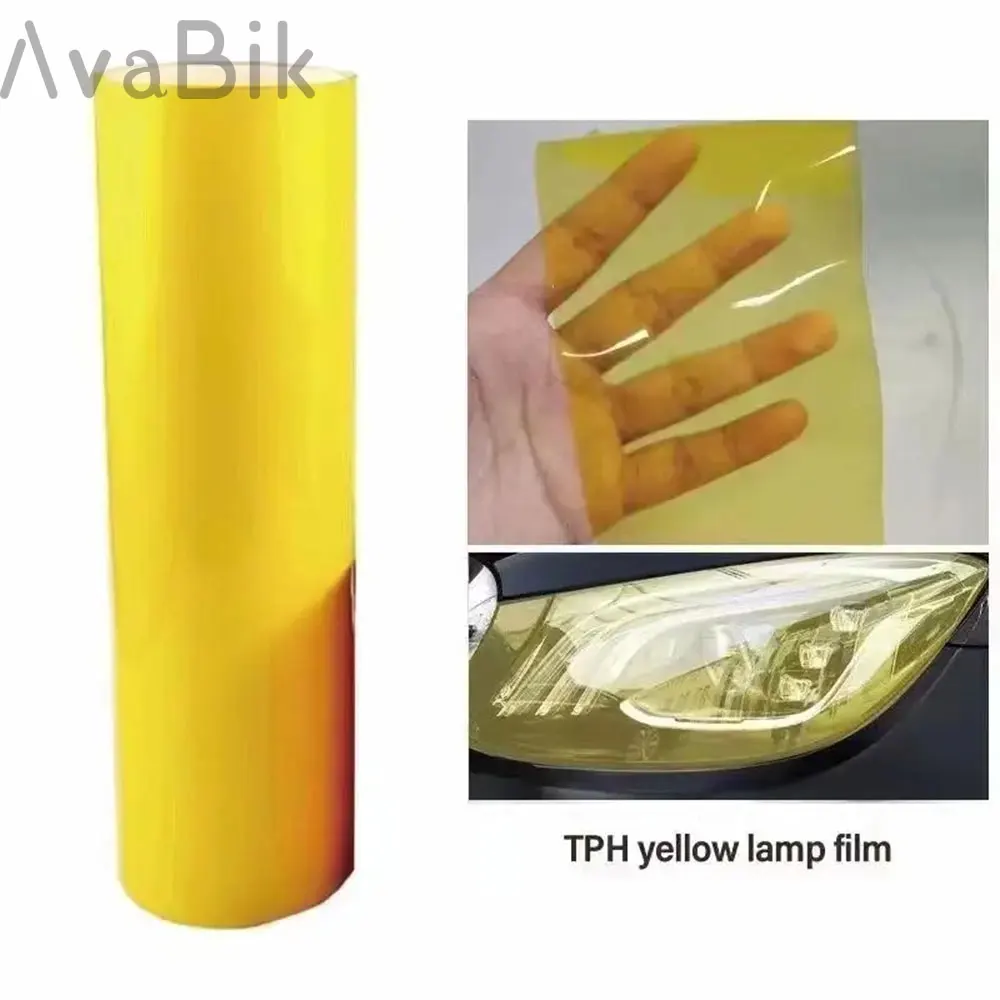 

Yellow Car Sticker Headlight Taillight Tint TPH Protective Wrap Taillight Vinyl lamp Film Anti-scratch Motorcycle Car Accessorie