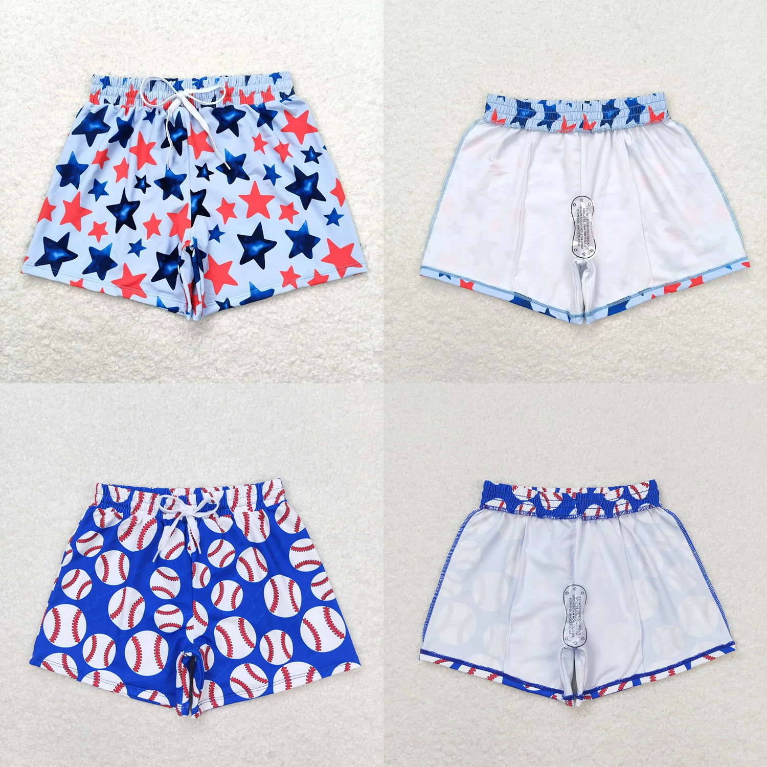 Wholesale Baby Boy Blue Swimming Trunks Clothes Children Toddler Stars Shorts Kids Swimsuit Children Summer Swimwear Clothing