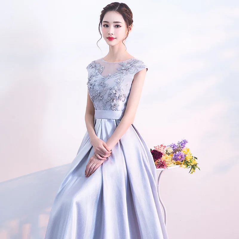 

European and American Evening Dress Women's Long Style 2025 New Spring/Summer Banquet Elegant Host Dress Slim Princess