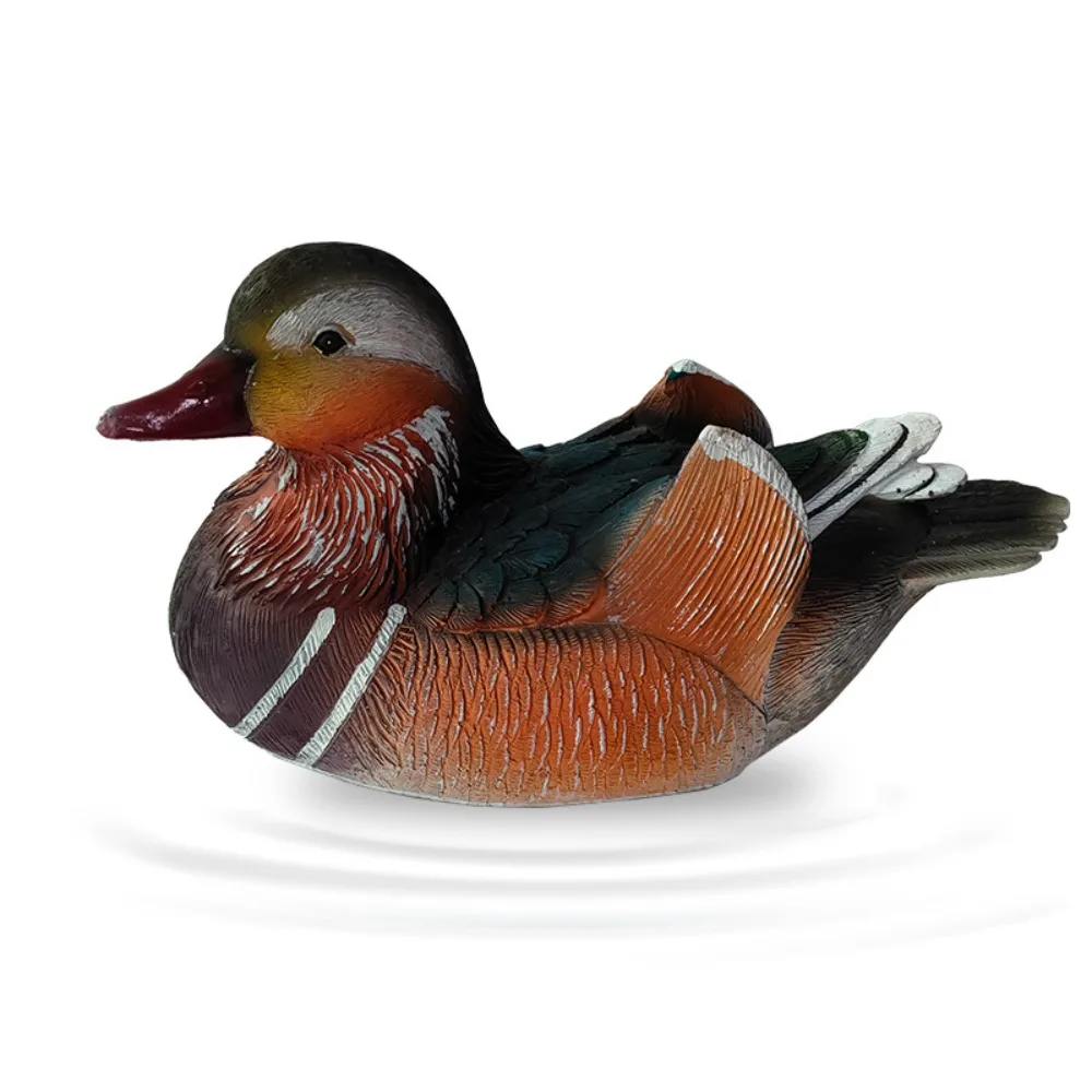 

Durable Realistic Mandarin Duck Statue Resin Cute Swan Sculpture Floating Artificial Duck Statue Fish Tank