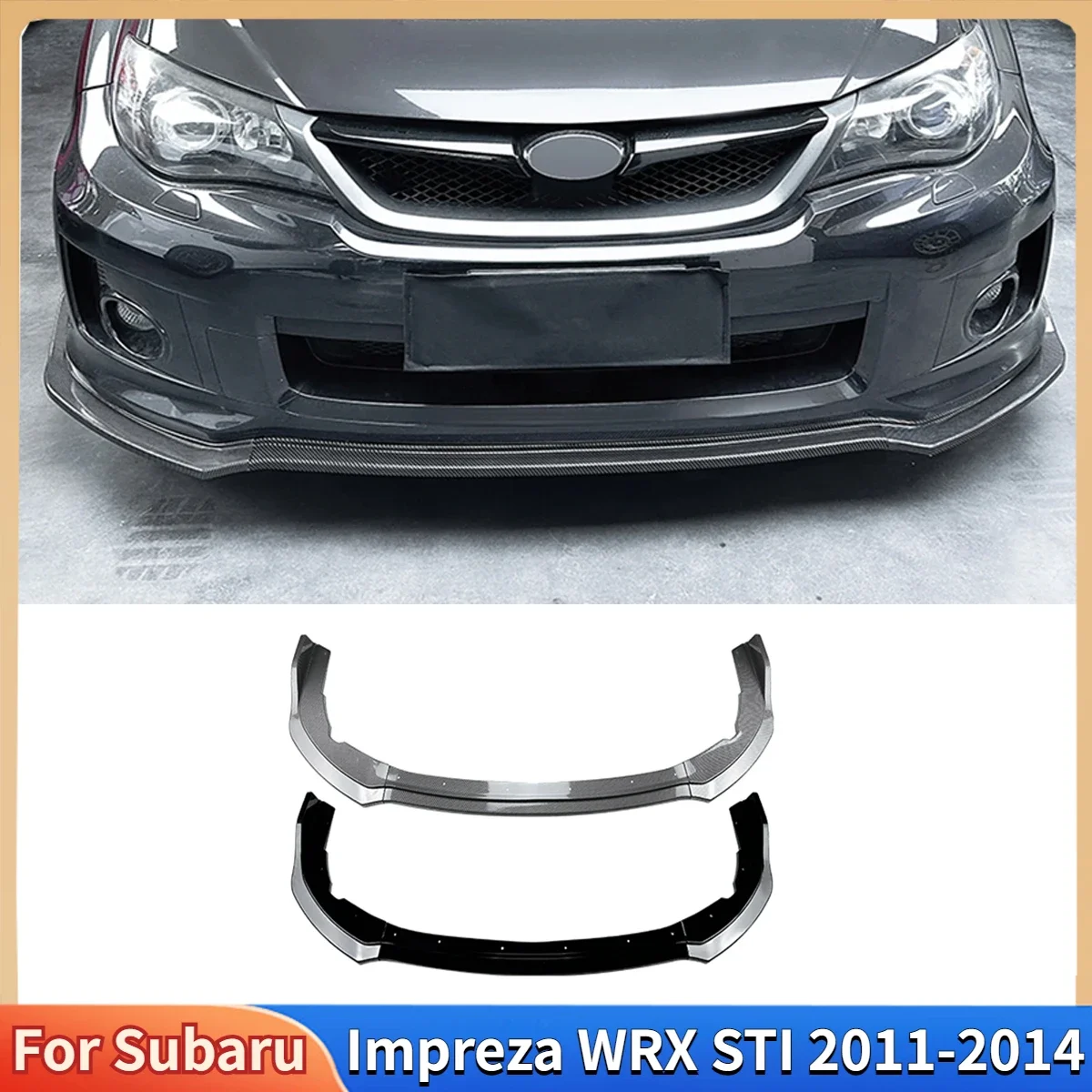 

Для Subaru Impreza WRX STI 2011-2014 автомобильный передний бампер, спойлер, лезвие для губ, нижний сплиттер, комплект кузова, аксессуары, тюнинг, автозапчасти
