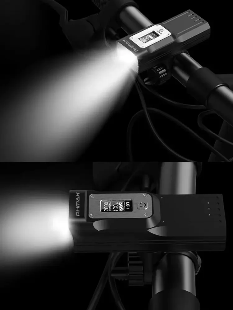AliExpress NONE PHMAX Bike Light 2000LumensUSB Rechargeable Led 10000 MAh Mountain Bike Lamp Power Display Bicycle Headlight