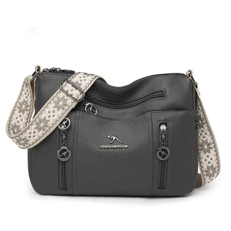 Soft leather women's bag 2026 new versatile fashion simple large capacity messenger bag temperament axillary shoulder bag
