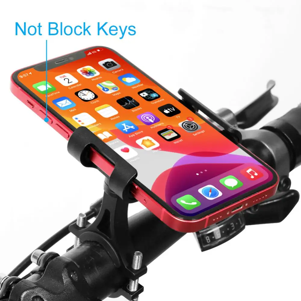 RYRA Aluminum Alloy Bicycle Phone Holder Handlebar Motorcycle Mount Anti-slip Bike Support Metal Holder For All Smartphone Stand