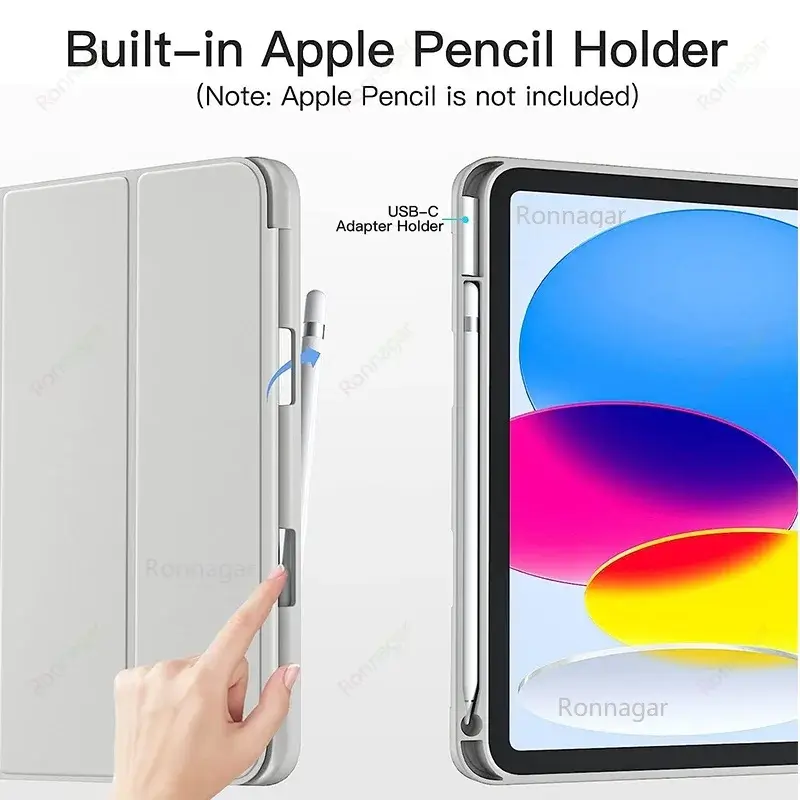 Pencil Holder Case for ipad A19 12th A16 11th10th 10.9 2026 2025 Air11 13 M3 M2 Air4 5 10.9 Pro11 M4 M5 8 9th 10.2 Pro12.9 5/6th - Image 6