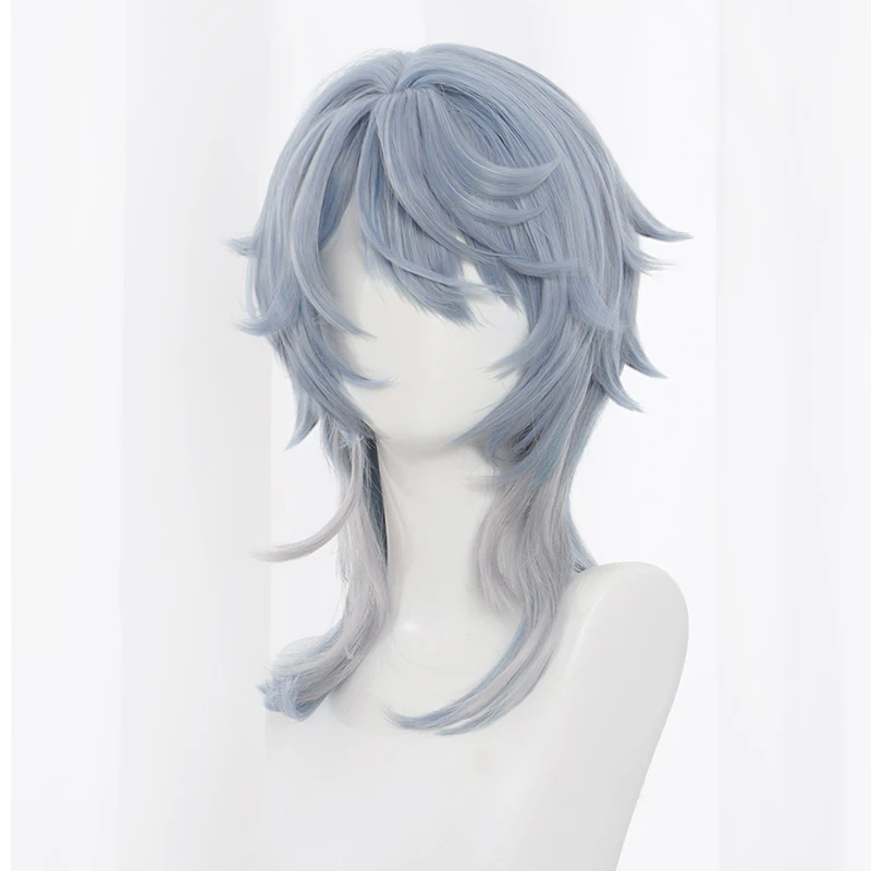 Honkai: Star Rail Sunday  Cosplay Wig Anime 48cm Long Sunday  Cosplay Synthetic Hair Party Halloween + Wig Cap