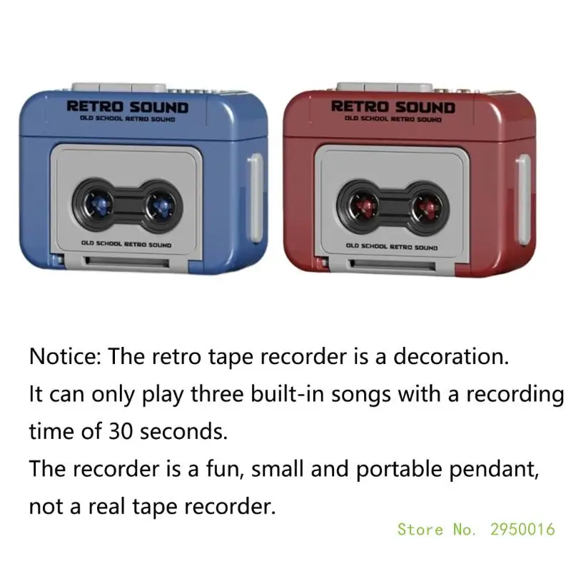 Retro Mini Player Tape Recorders Small Music Player for On the Go Entertainment Recording Casual Listenings