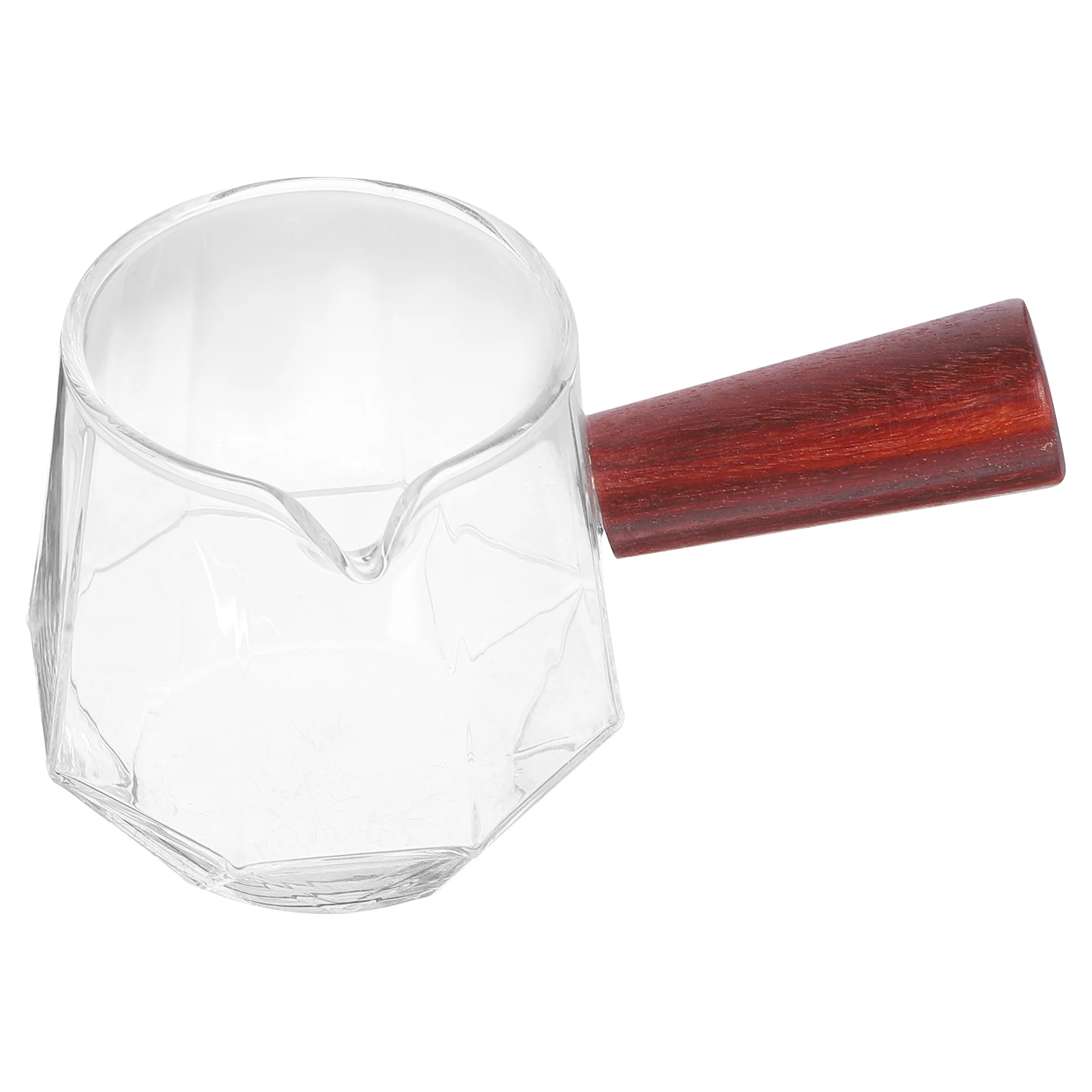 

Mini Glass Milk Pitcher Coffee Measuring Cup Frother Transparent Anti scalding Espresso Household Multi function Spout