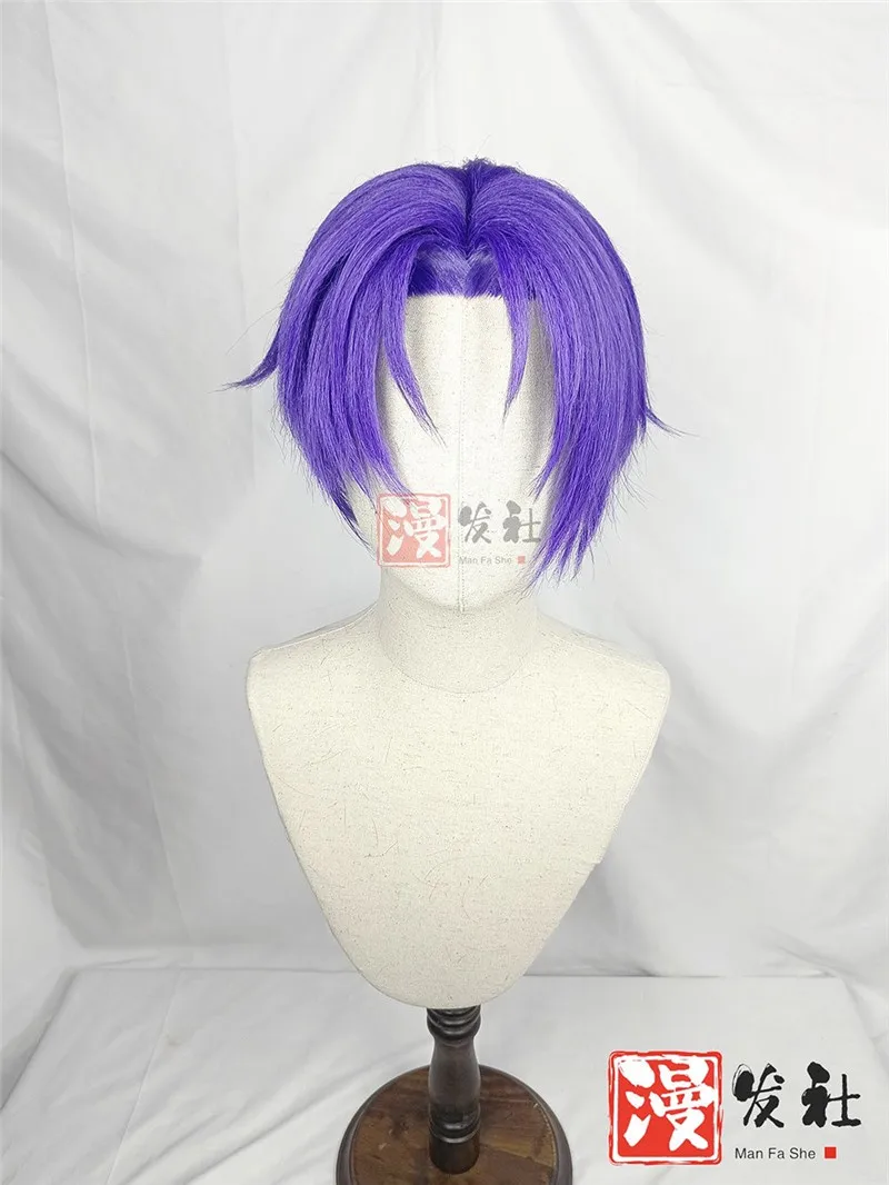 Styled Reo Mikage Cosplay Wig Short Blue Prison Cosplay Fans Gift Customized Wig Heat Resistant Synthetic Hair Cosplay Wig