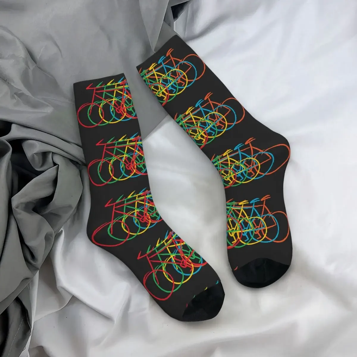 Nur Fahrrad, bunte Socken Harajuku super weiche Strümpfe die ganze Saison lang Socken Zubehör für Unisex Geschenke