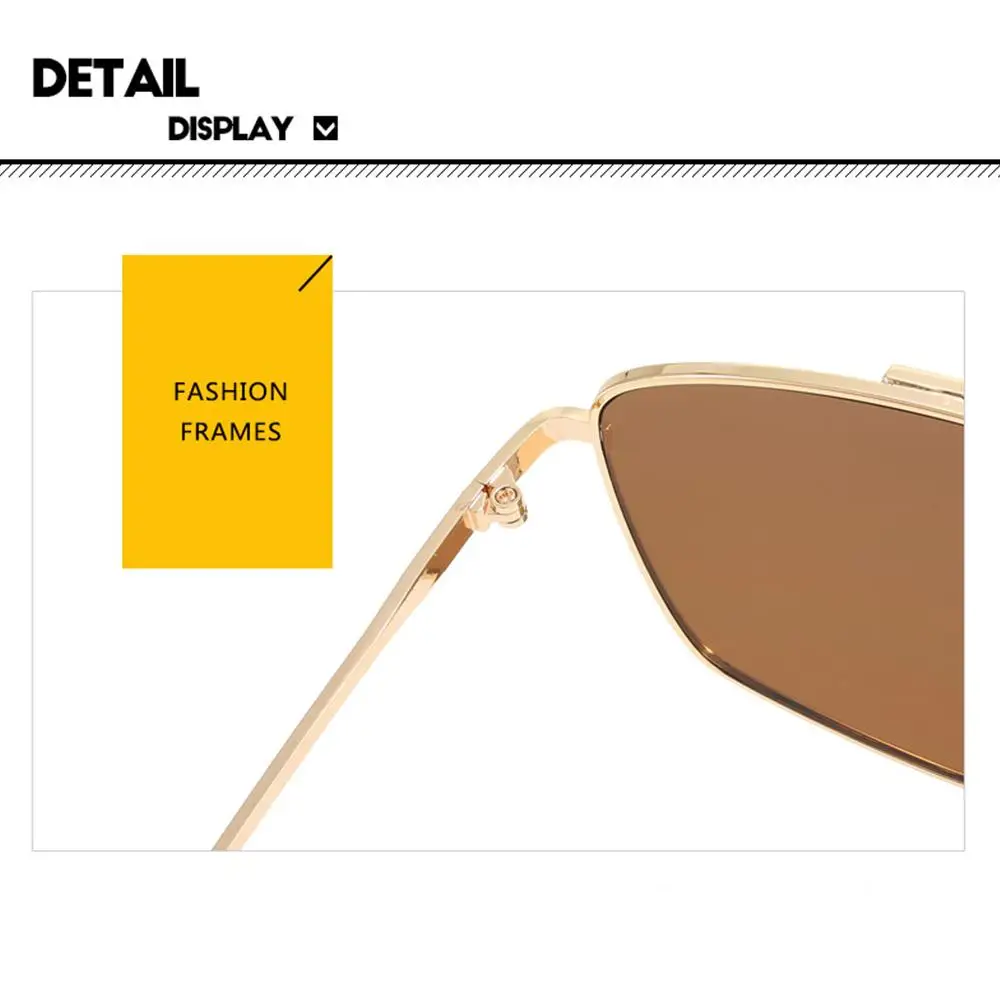Irregular Polygonal Metal Sunglasses Large Frame Single-Beam Women's Sun Glasses UV Protection Street Shooting