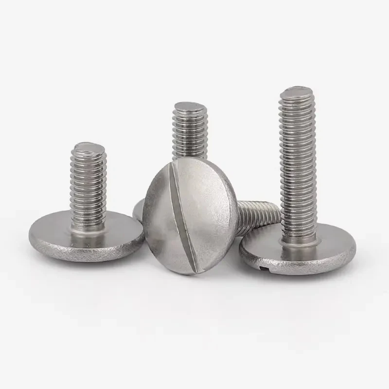 M2-M8 304 Stainless Steel GB947 Slotted Extra Large Truss Head Screws / Oversize Mushroom Head Bolts A2-70