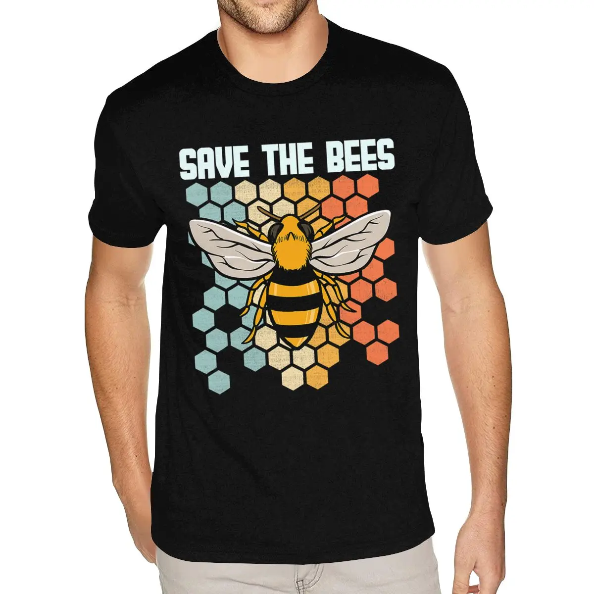 Slogan Bee Beekeeper Save The Bees Shirts Women Funny Bee Graphic Vintage Ret Tees tshirt Boys Small Size Black T Shirts