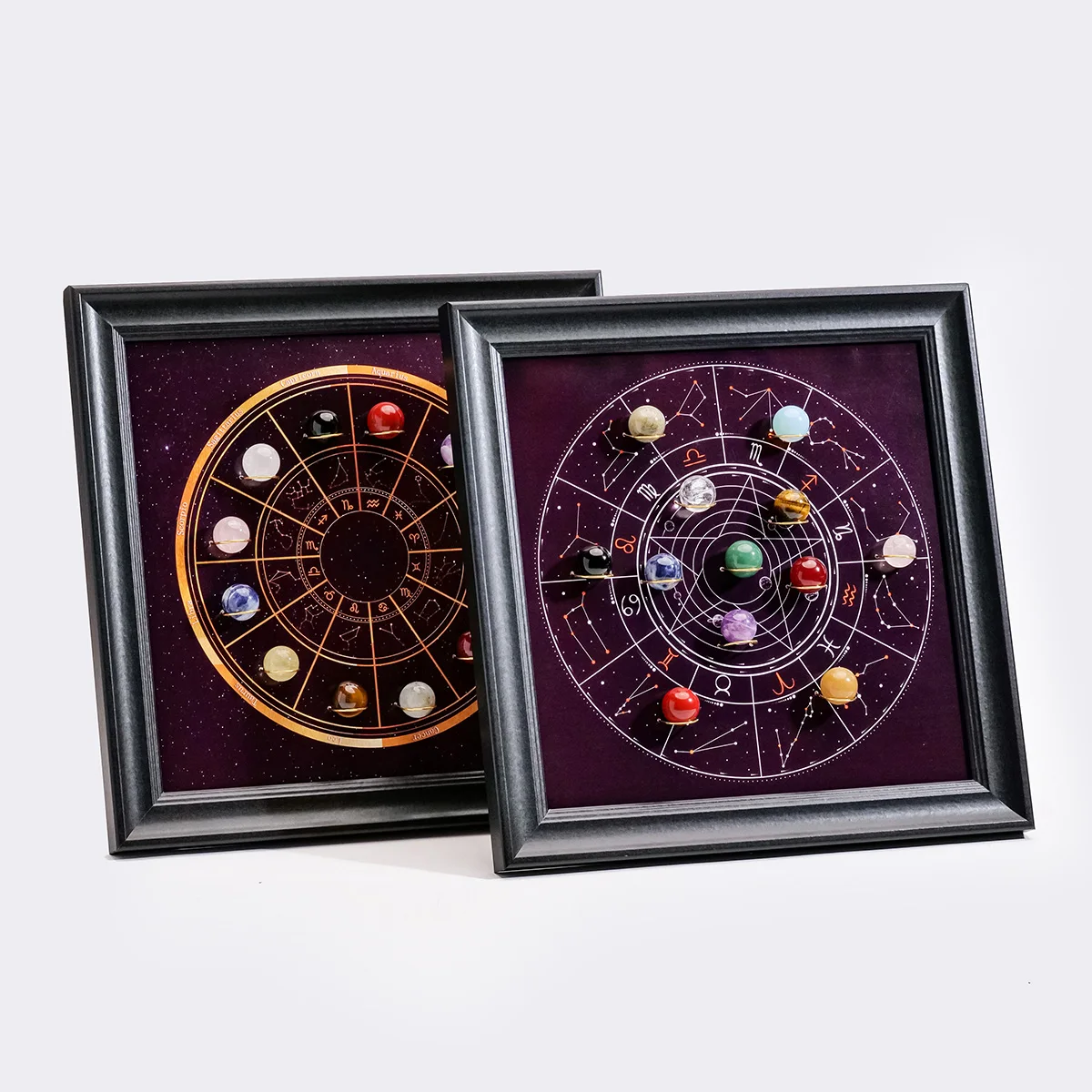 

1 комплект, натуральный кристалл, 12 знаков зодиака, набор хрустальных шаров, коробка, хрустальная бусина, камень «сделай сам», трансграничный рождественский праздничный подарок