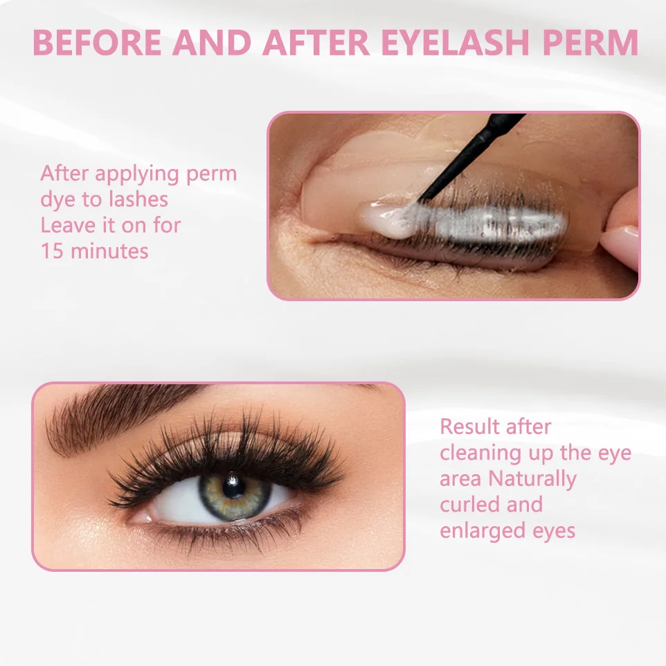 Lash Lift Lit Professional Eyelash Perm Kit Waterproof Long Lasting Curling Wave  Eyelash Make Up Black Eyebrow Dye