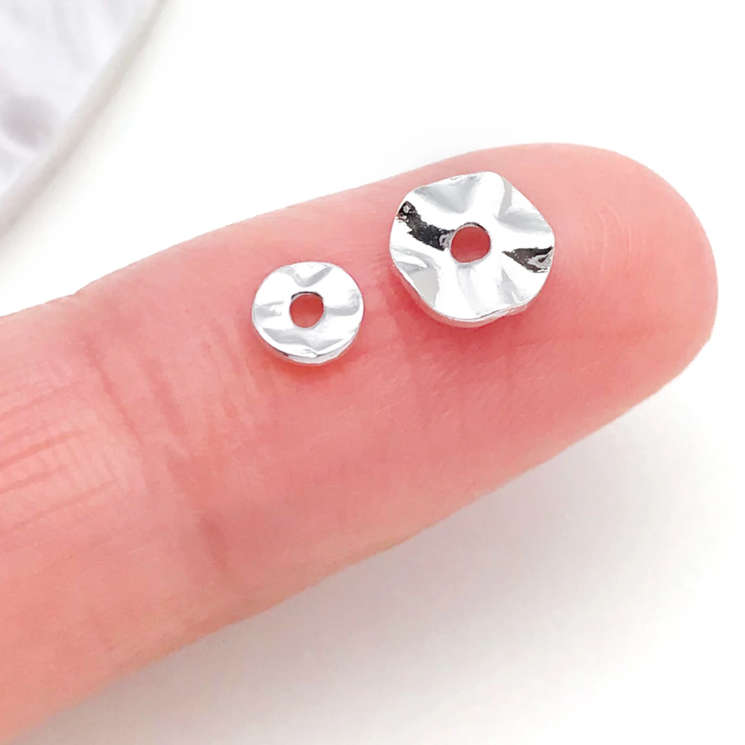 20 قطعة 18K الذهب الحقيقي مطلي النحاس خزر عازل ، فاصل متموج ل سوار ذاتي الصنع قلادة أقراط صنع المجوهرات اكسسوارات #5