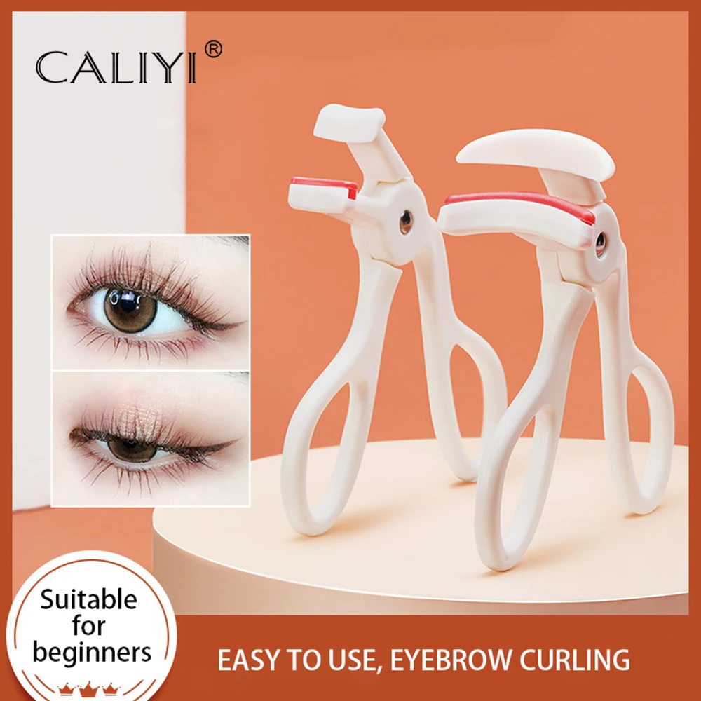 

CALIYI Large Small Eyelash Curlers with Silicone Strips To Extend Curling Eyelashes and Makeup Tools For Big Eyes Make Up