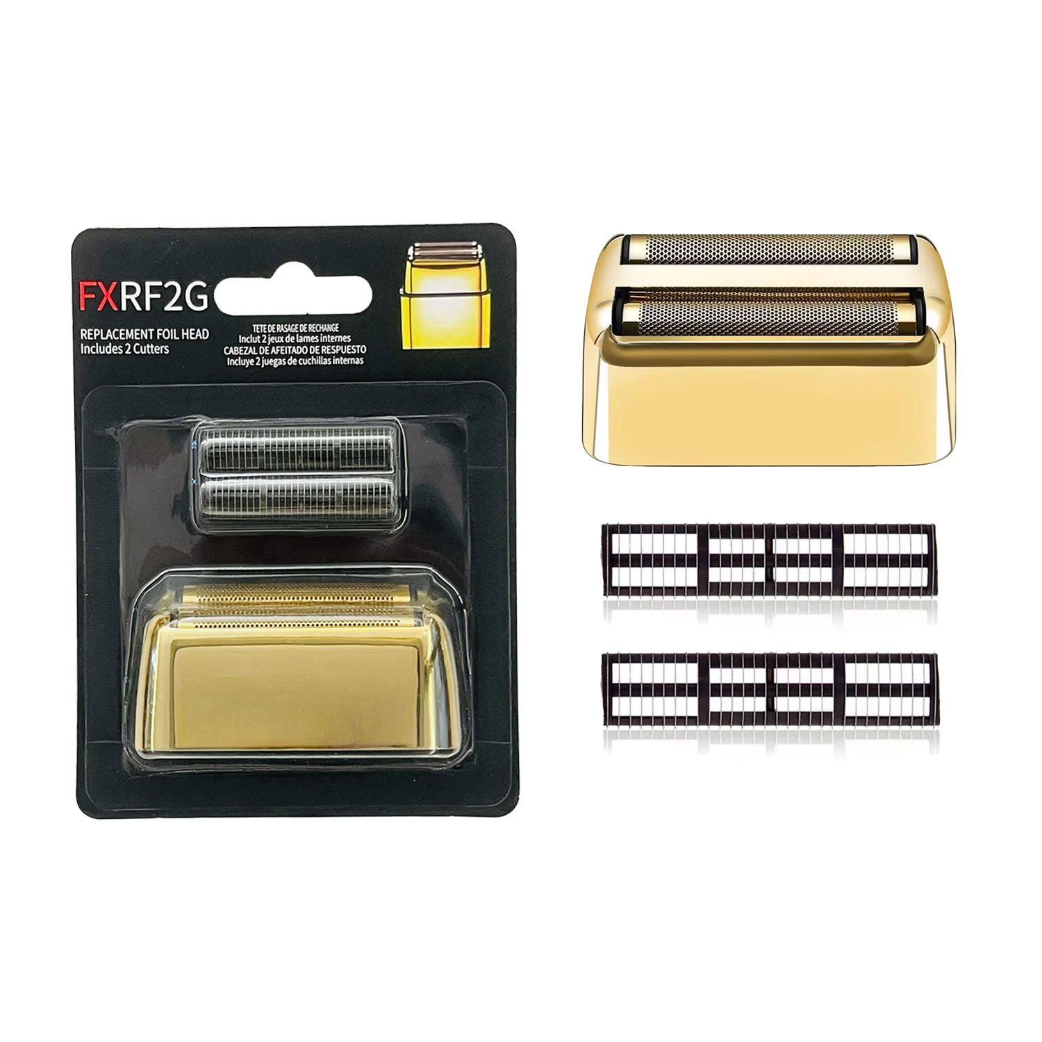 Replacement Foil and Cutter for MetalFX Double Foil Shaver Head, 2 Count Gold Foil Screen Replacement Kit