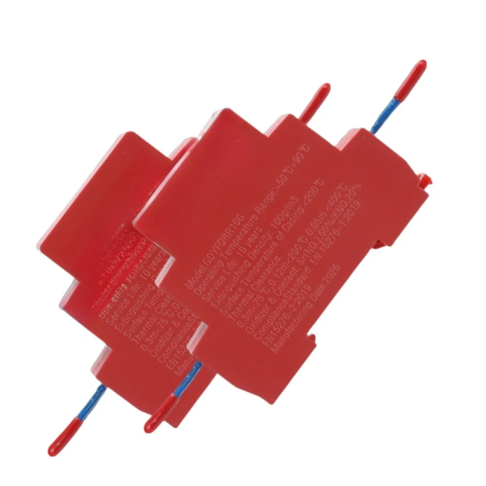 Red ABS Rail Mounted Compact Thermal Sensor 10G 20G For Electrical Switches And Meter Boxes Distribution Cabinet Protection