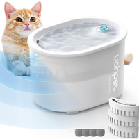 Uah Pet Water Fountain 2L Drinking Dispenser For Cat Dog  Automatic Large Capacity Water Bowl Cat Drinker Wireless