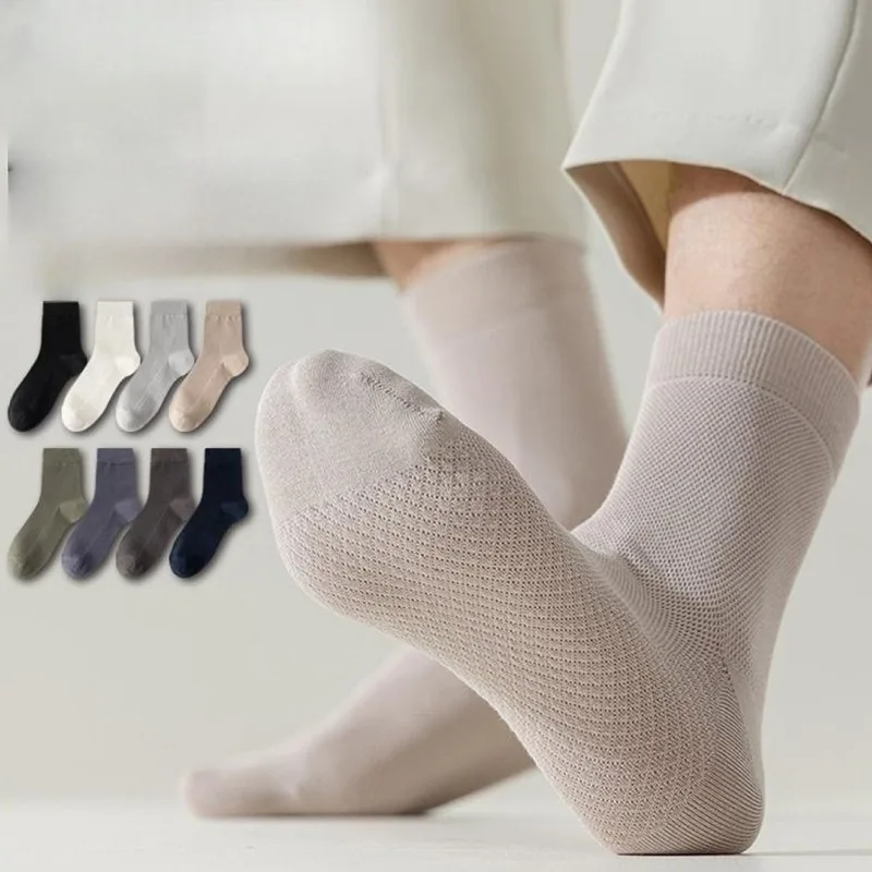 

Новые мужские носки 1/8 пар, весенне-летние, повседневные, удобные, средней длины, для спорта и баскетбола, модные короткие носки