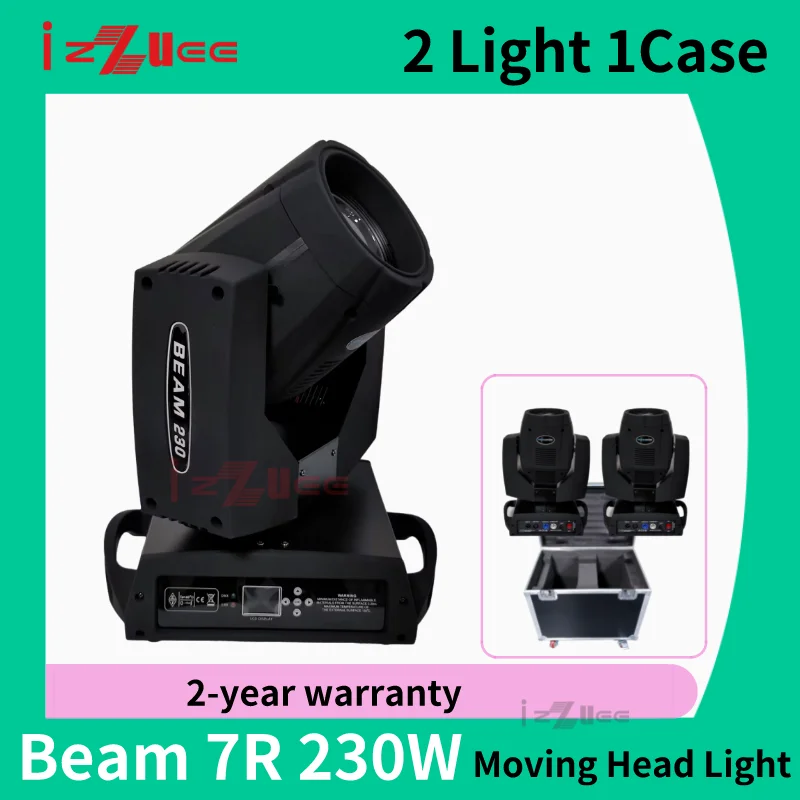 2pcs/ Beam 230W 7R Moving Head Light 230W DJ Moving Key Model Beam 7r Sharpy DMX Music Stage Disco Lighting Wash Effect