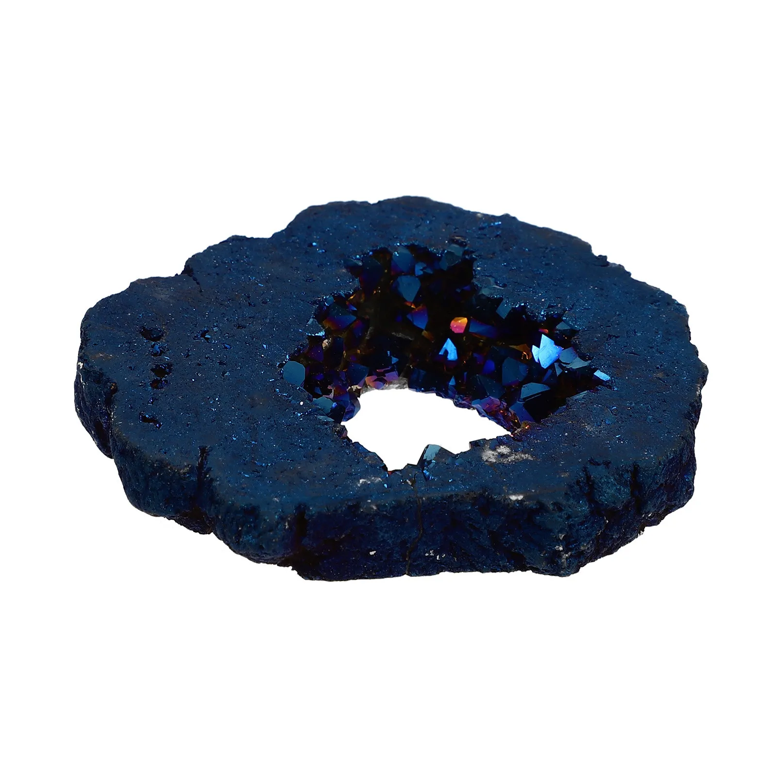 Natural Agate Geode Slice for DIY Jewelry Making, Necklace Pendant, Home Decoration & Craft Supplies