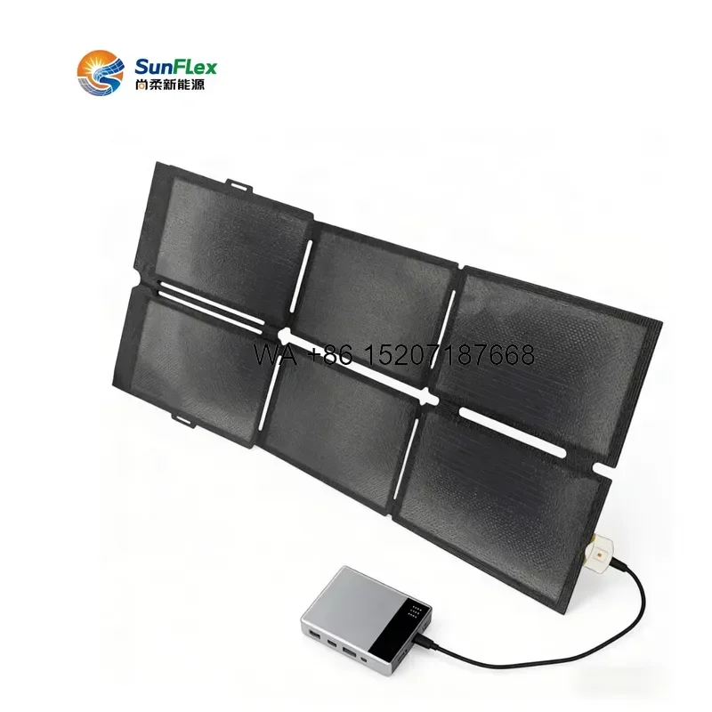 Wmwmnu for SunFlex 32W 80W Foldable Solar Panel Waterproof Portable Solar Power Bank Perovskite 18 Percent Efficiency