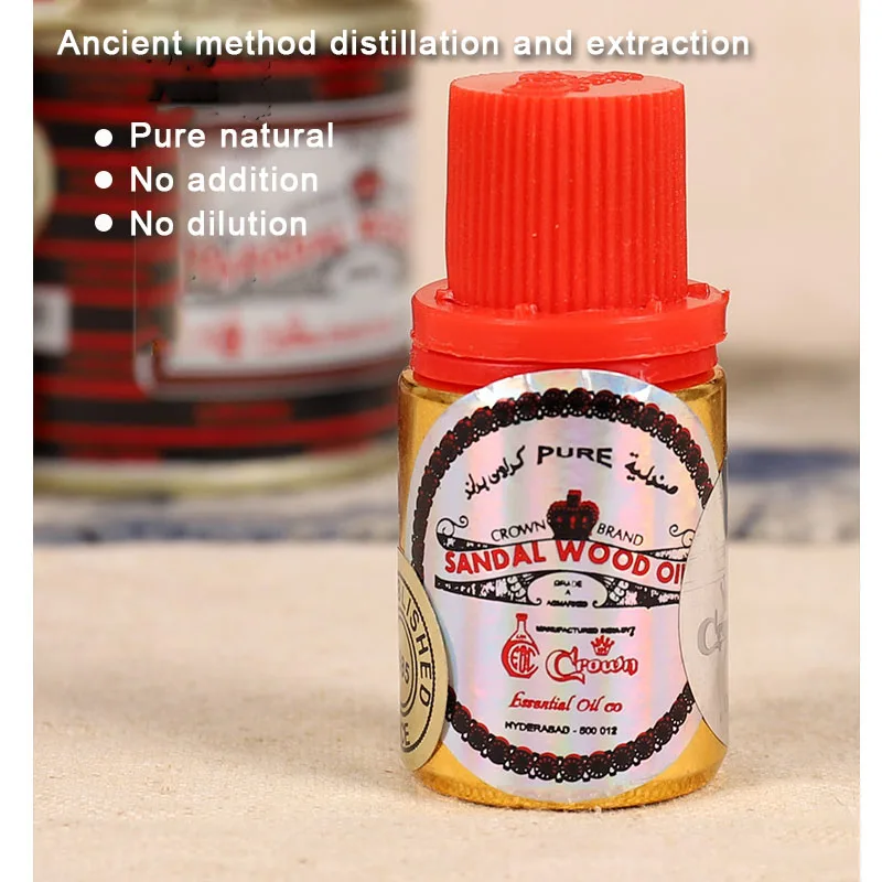 Indian Old Mountain Pure Sandalwood Oil Calm, Fragrance Lasting , Mellow,Aromatherapy Skin Care Worship Buddha 10g