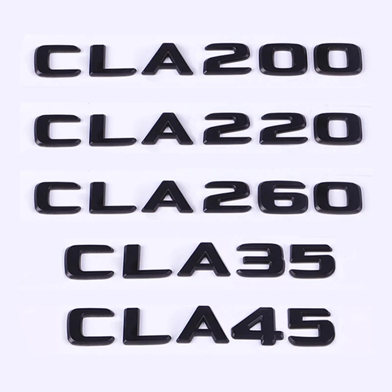 

3D ABS Car Rear Trunk Letter Emblem Badge Decals Sticker For Mercedes Benz CLA35 CLA45 CLA260 CLA200 CLA180 CLA250 CLA220 4MATIC