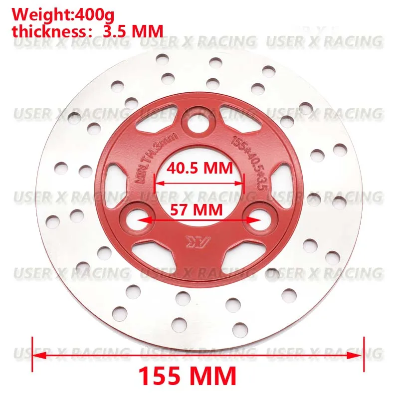 

Универсальный тормозной диск для мотоцикла USERX, передний, задний, 150 мм, 160 мм, для картинга, гоночного четырехколесного велосипеда, скутера