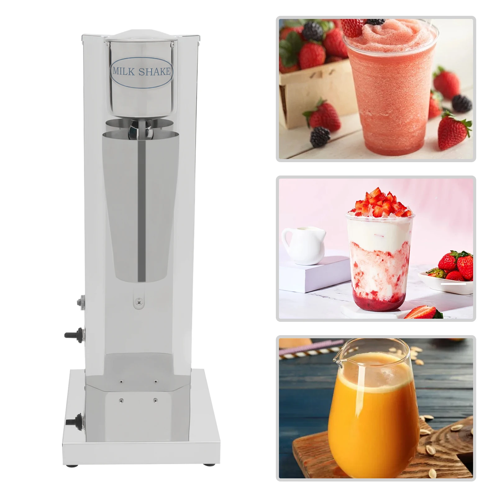

Single-head Coffee Commercial Milkshake Machine, Electric Milk Shake Blender Maker with Mixing Cup for Tea Stores, Cafes
