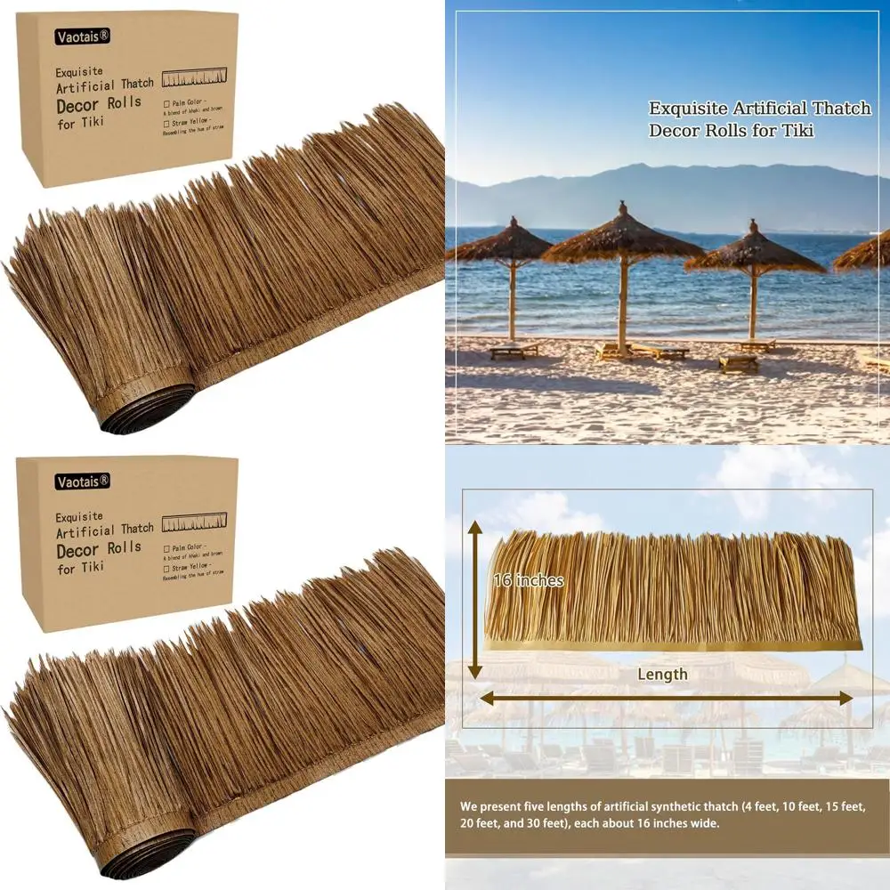 

Artificial Palm Tree Rolls, 5 Pieces, 20ft x 16in, Waterproof, Ideal for Tiki Bars, Parties, Gardens
