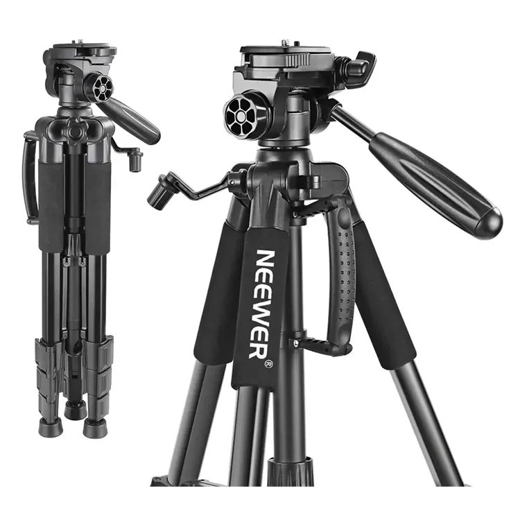 

Neewer Portable 56 Inches Aluminum Camera Tripod with 3-Way Swivel Pan Head,Bag for DSLR Camera,DV Video Camcorder
