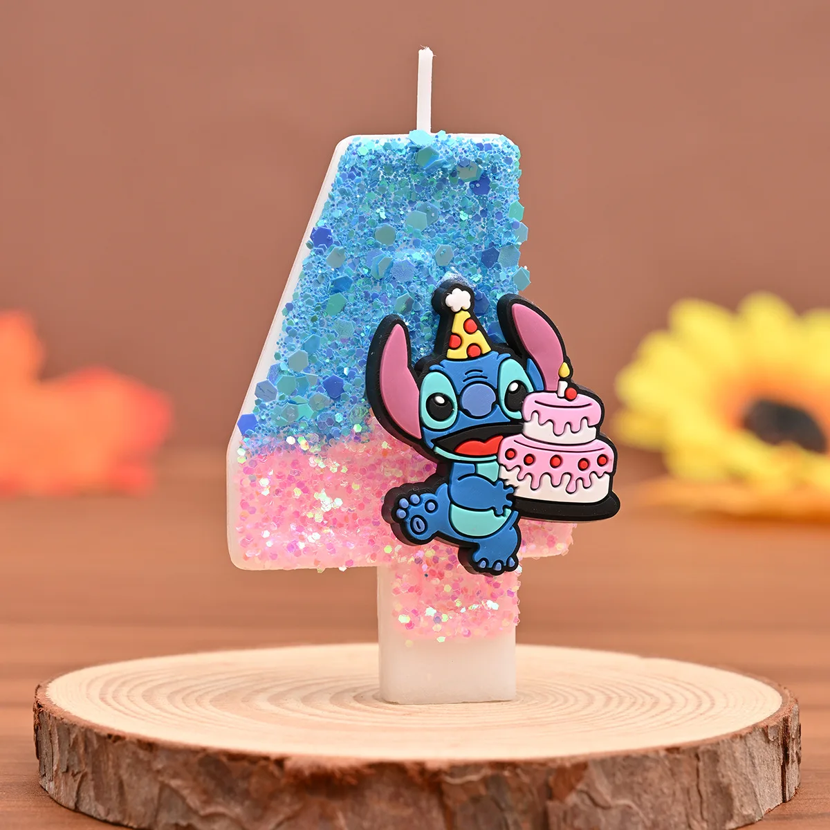 Prince Stitch Digital Candle Super Sequins Birthday Cake Plugin Holiday Atmosphere Decoration view 6