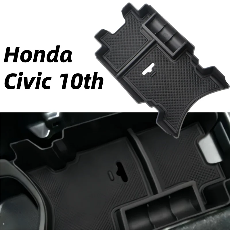 

Car Armrest Storage Box for Honda Civic 10th Gen Sedan 2016 2017 2018 2019 2020 2021 Center Tray Organizer Box Accessories